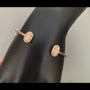 Kendra Scott Calla Drusy Cuff Bracelet, Cubic Zirconia, Rose Goldtone - NWT